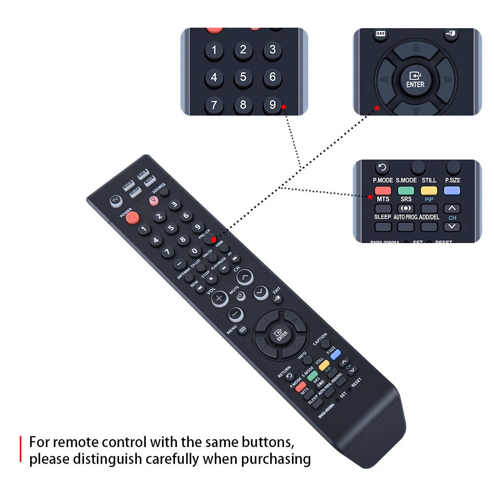 BN59-00598A Remote Control For Samsung TV LN-T3232H LN46S81BD LN-T3753H
