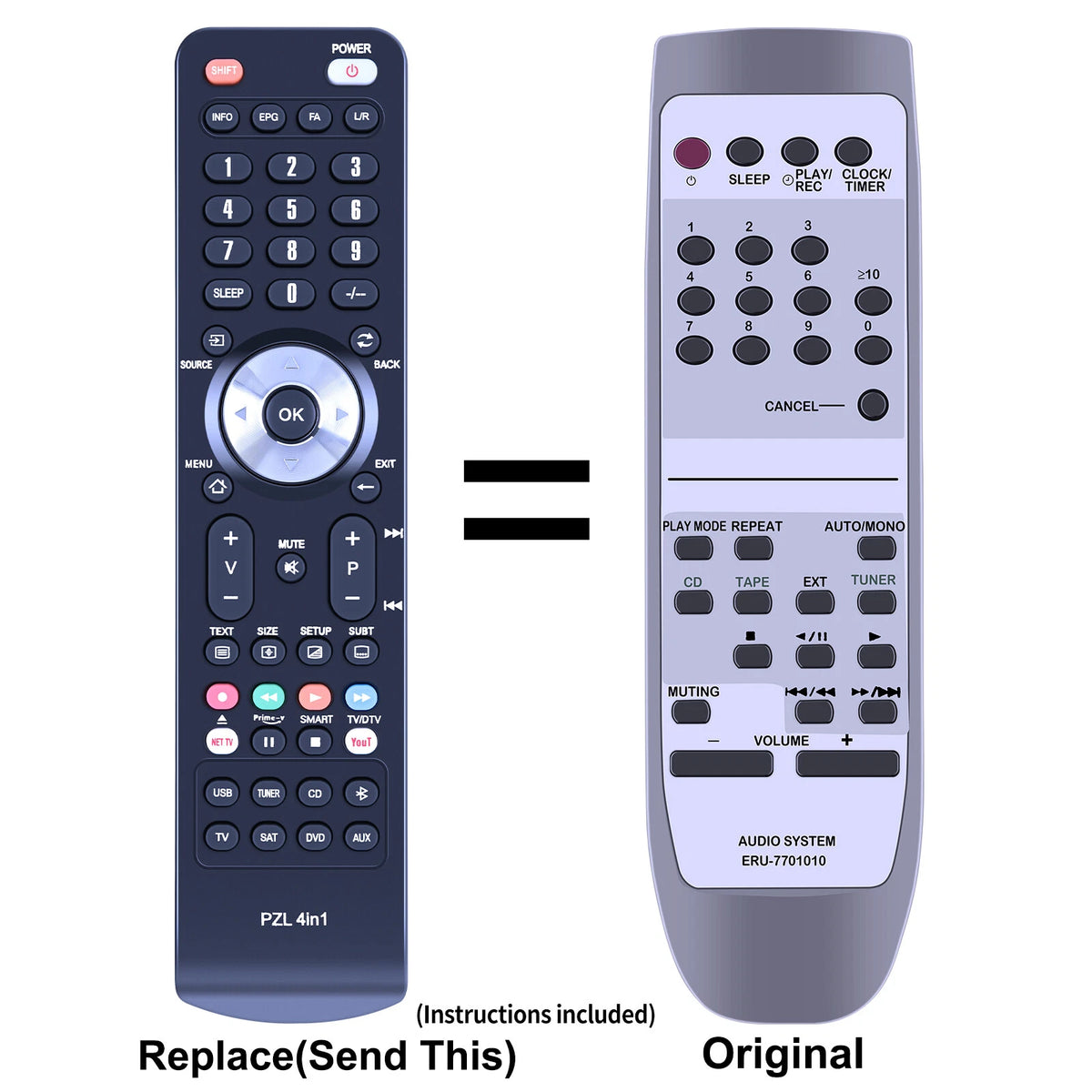 EUR7702010 Replacement Remote Control For Technics SC-HD350 SC-HD550