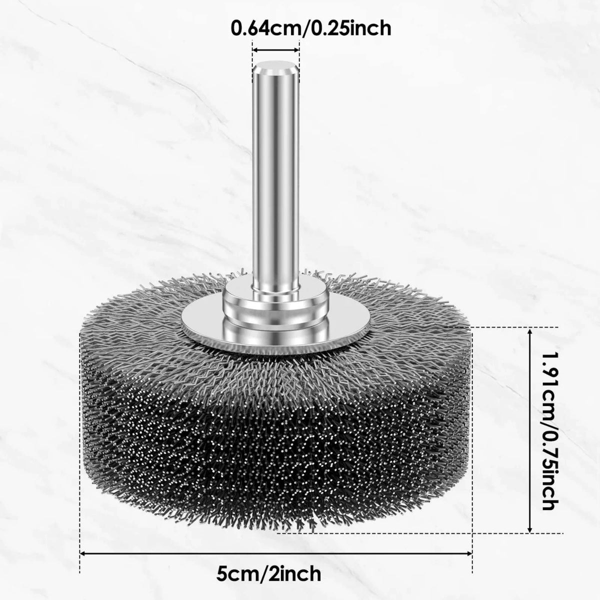 2x Stainless Steel Wire Wheel Brush for Die Grinder Drill 1/4" Shank Rotary Tool