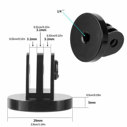 Aluminium Alloy Tripod Mount CNC Adapter For Gopro Tripod Mount Adapter 1/4"