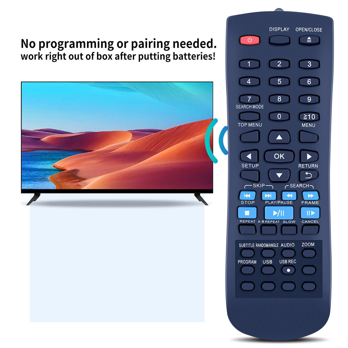N2QAYA000080 Remote Control For Panasonic DVD Player DVD-S700 DVD-S500