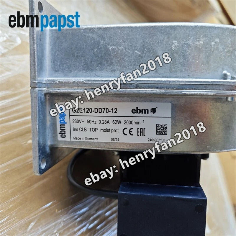 Ebmpapst Fan G2E120-DD70-12 Blower Fan AC 230V 0.28A 62W ??120MM Centrifugal Fan
