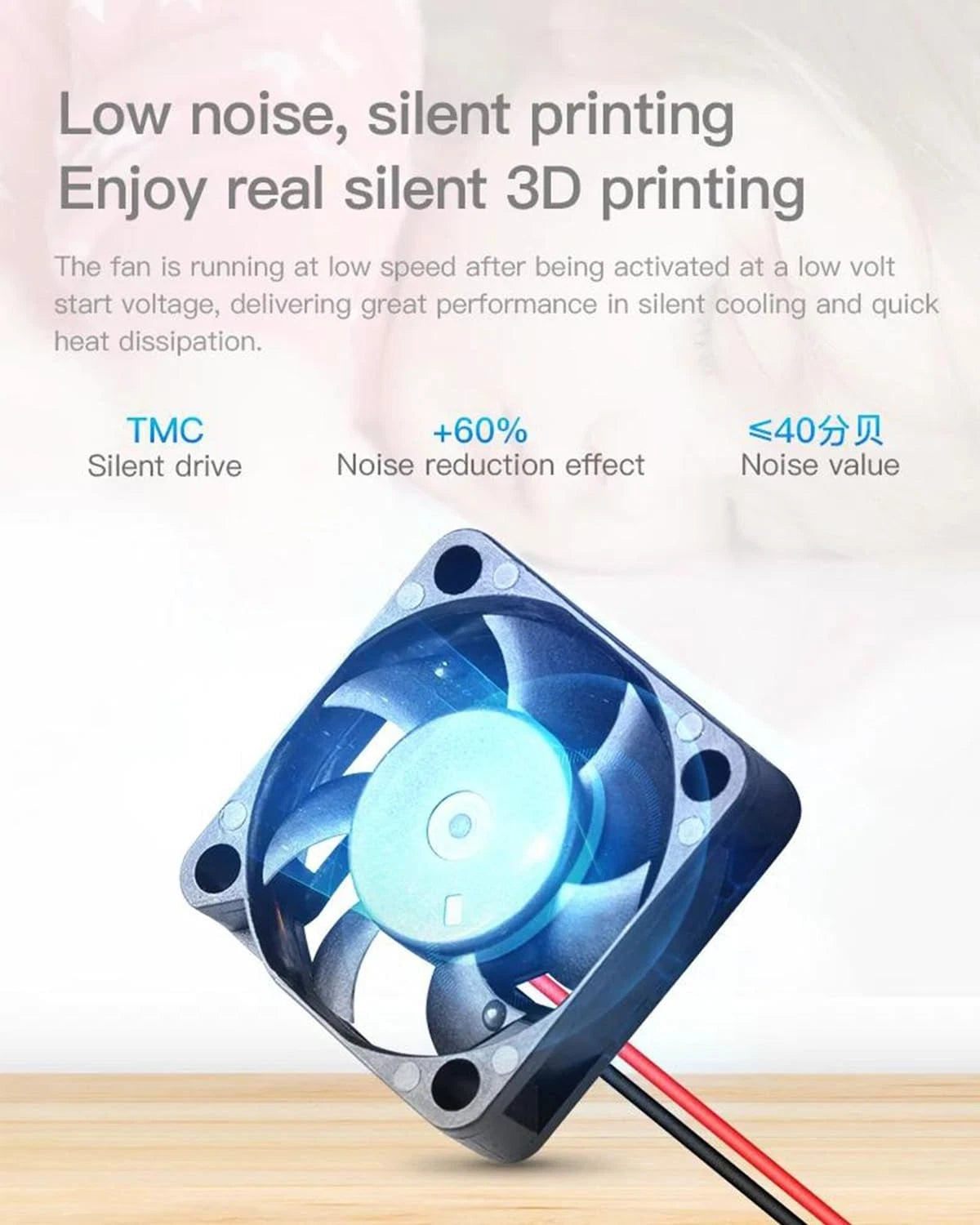 Creality Official 4010 Extruder Hot End Turbo Fan - 40x40x10MM 24V DC...