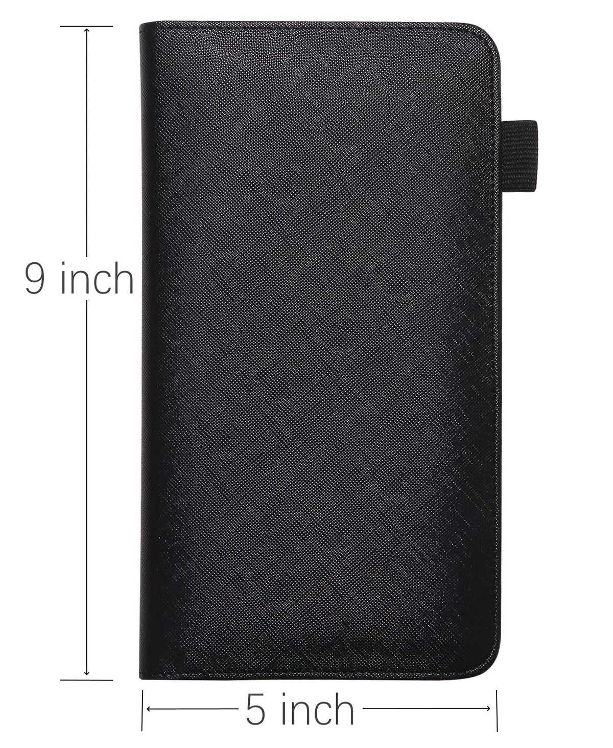 Server Book with Zipper Pocket and Magnetic Closure Booklet black