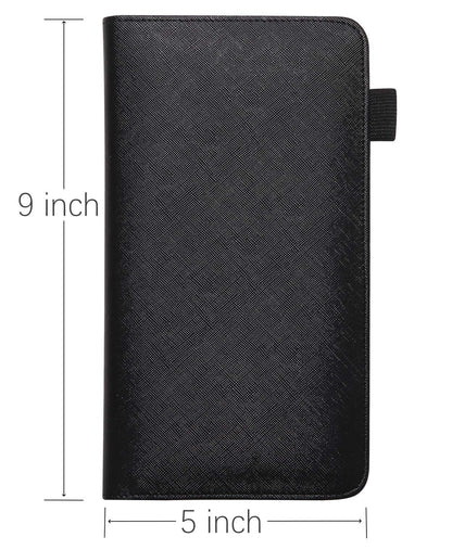 Server Book with Zipper Pocket and Magnetic Closure Booklet black
