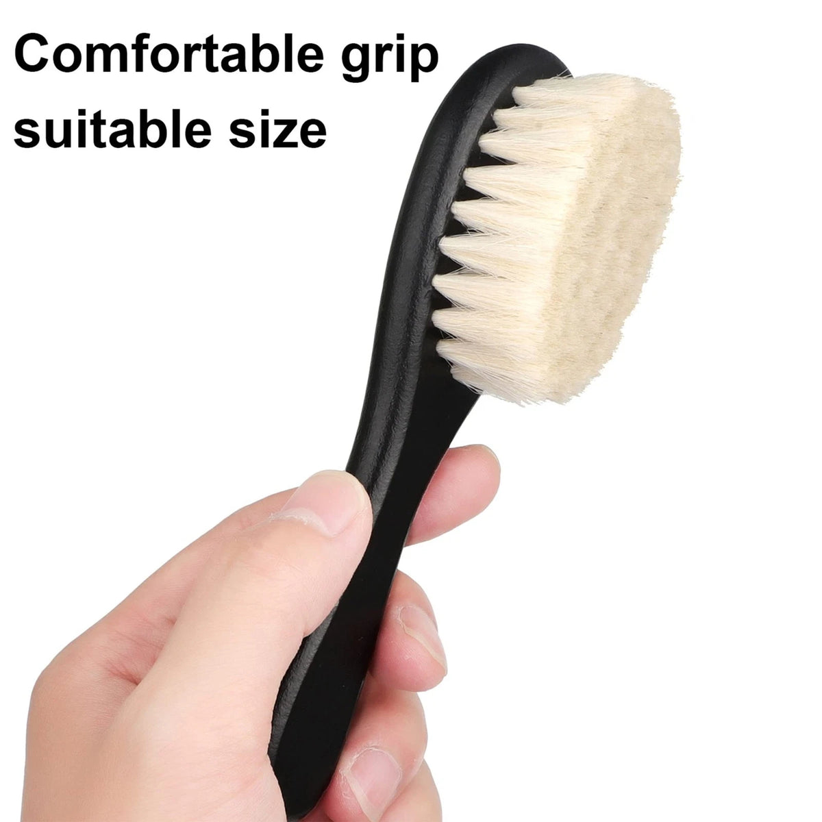 Shappy 2 Pieces Barber Fade Brush Men Beard 2 Count (Pack of 1), Black