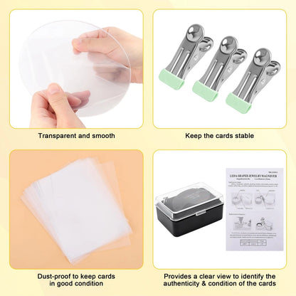 320 PCS Card Cleaning Kit, Flattening Kit for TCG Black White Yellow