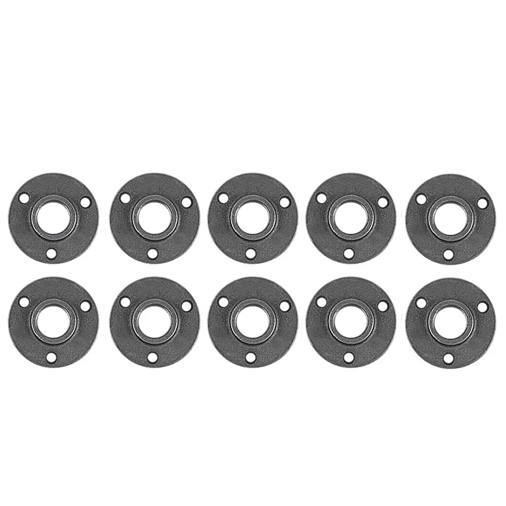 Niubid 10 Pack 3/4 inches Malleable Cast Iron Pipe Flange, inch, Black
