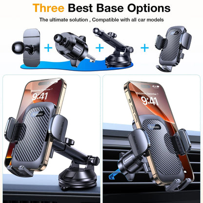 Phone Holders for Your Car Holder Mount【Super Suction】Cell Dark Black