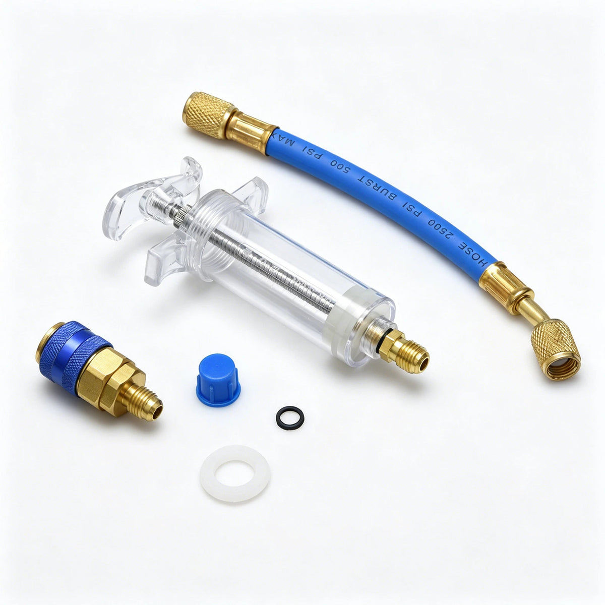 1PCS  Oil and Dye Injector Featuring a 1/4 inch female SAE connector