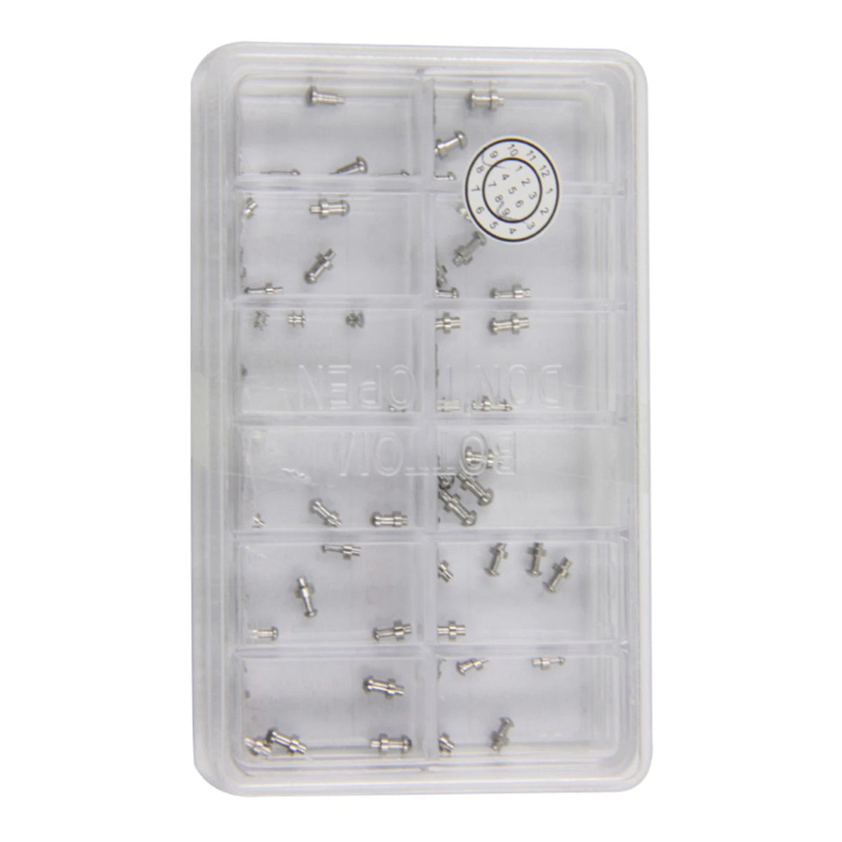 12-Size Assorted Center Locking Pin Mushroom Head For Bottom Of Clasp Refills