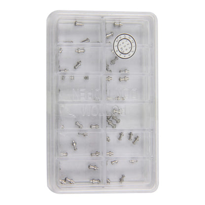 12-Size Assorted Center Locking Pin Mushroom Head For Bottom Of Clasp Refills