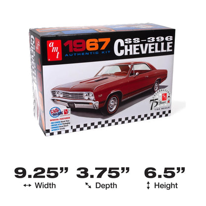 AMT 1967 Chevrolet Chevelle SS396 1:25 Scale 7.75 inches long, Multicoloured