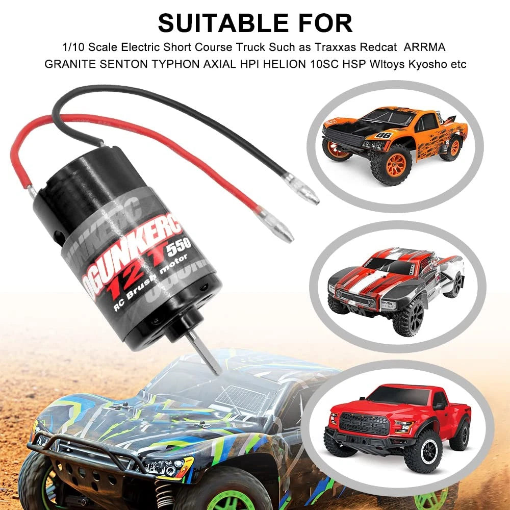 OGRC Motor 550 12T Brushed for Traxxas Slash Redcat ARRMA AXIAL HSP