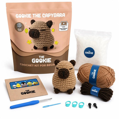THE GOOKIE Crochet Kit for Beginners - All-in-One Amigurumi with Capybara