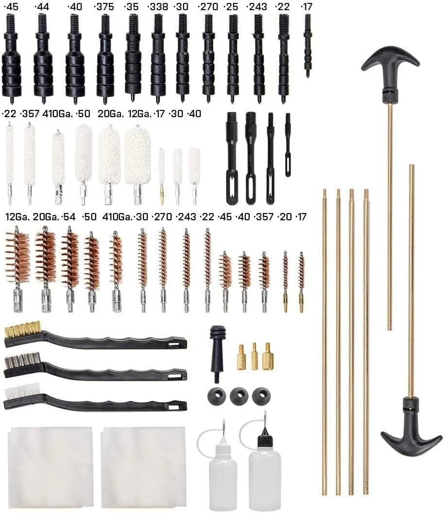 GLORYFIRE Universal Gun Cleaning Kit with Nylon Jags Set One Size, Black