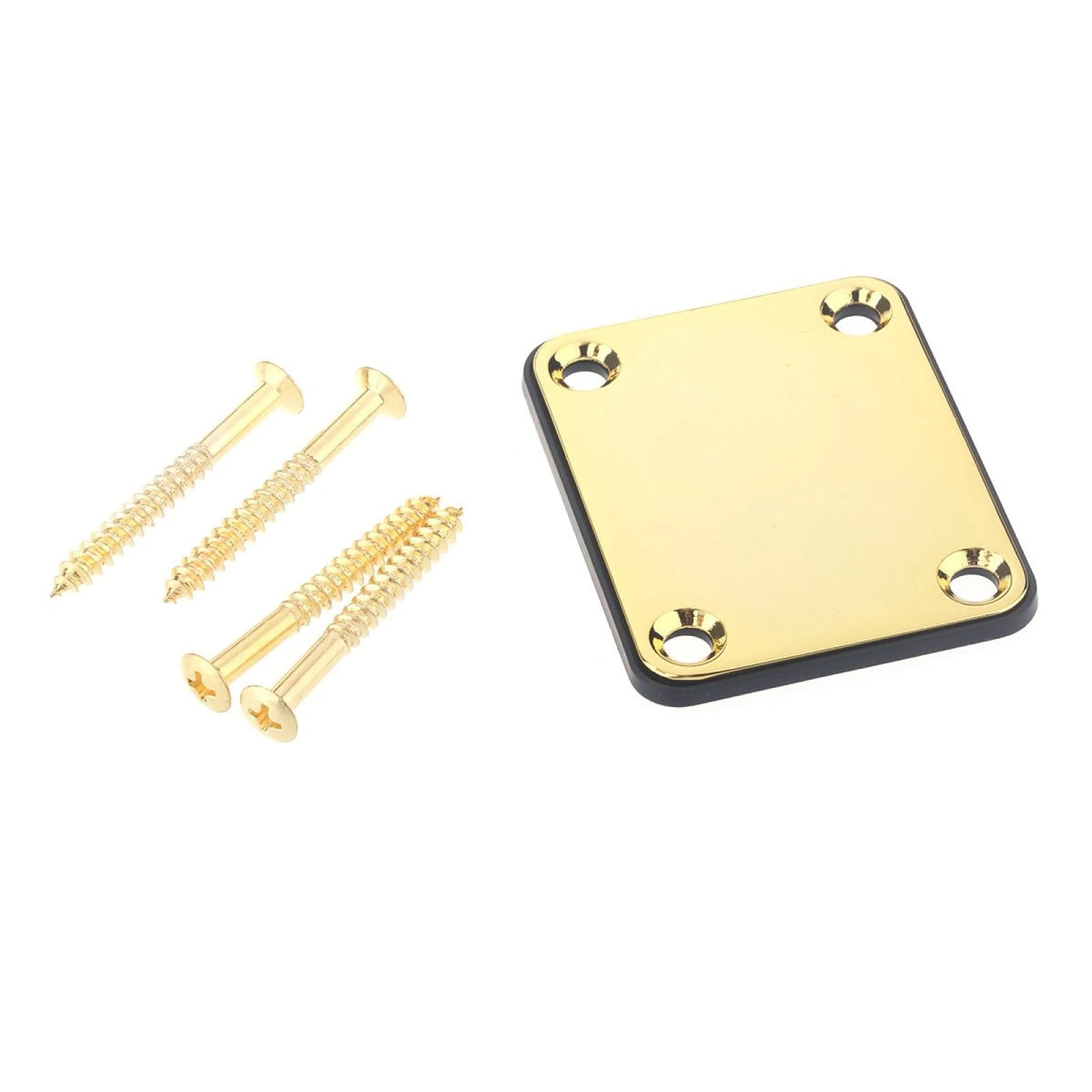 Gold Neck Plate w/ 4 Screws For Strat Tele LP SG Jazz Bass Electric Guitars mm