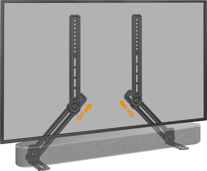 Perlegear Soundbar Mount with Adjustable Height, Sound bar up to Black