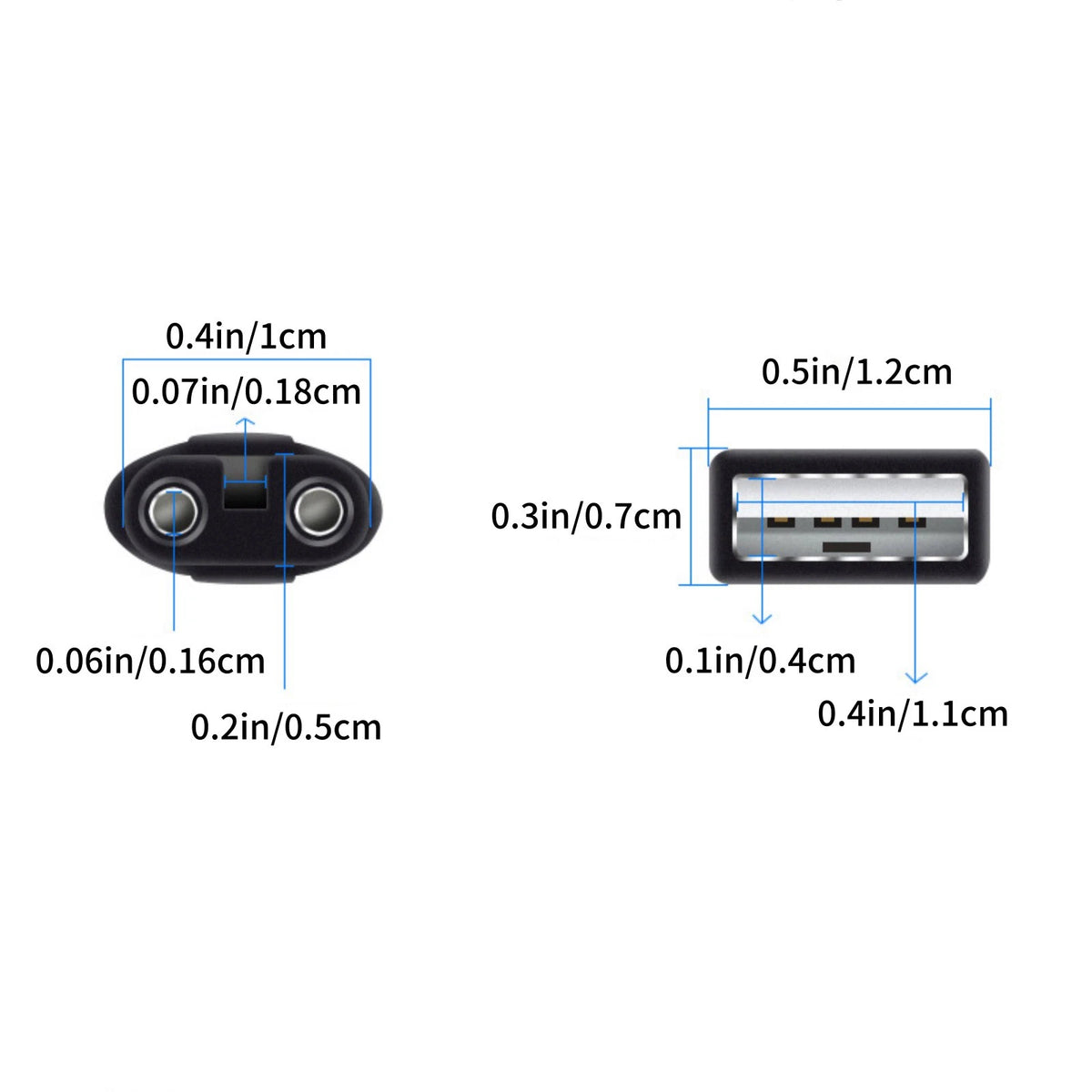 Replacement USB Cable for Shaver Charger DC 12-24V 1A Power Cord 124 cm Long