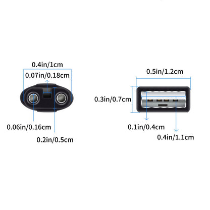 Replacement USB Cable for Shaver Charger DC 12-24V 1A Power Cord 124 cm Long