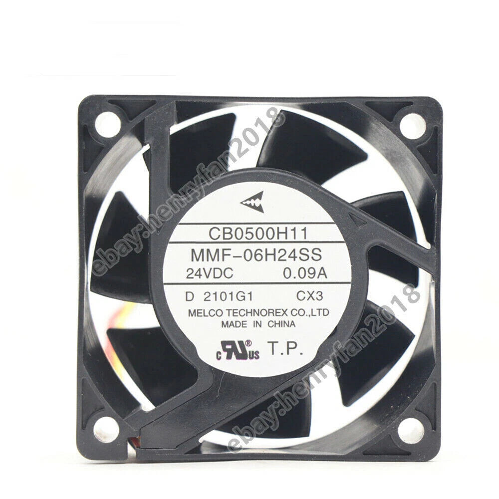 MELCO MMF-06H24SS-CX3 CB0500H11 24VDC 0.09A 60*60*25mm Inverter cooling fan