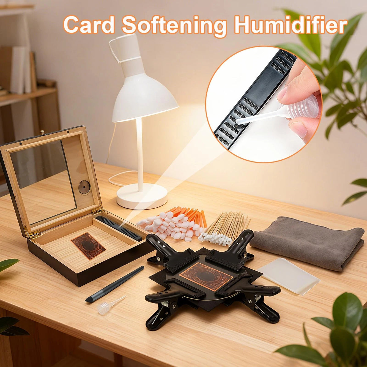 Fernlandia 211PCS Sports Card Cleaning Kit with Humidifier and Normal, Black