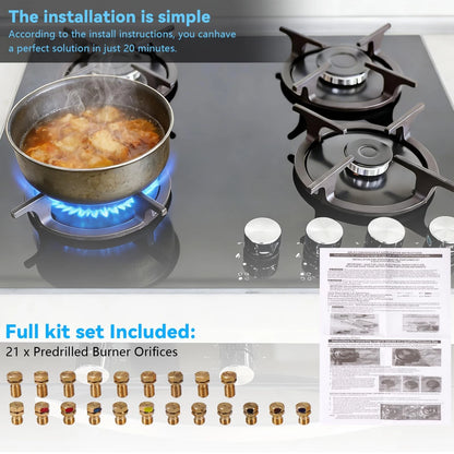 RASETSU GRLP3 LP Gas Conversion Kit for Electrolux Kenmore One Size, Gold