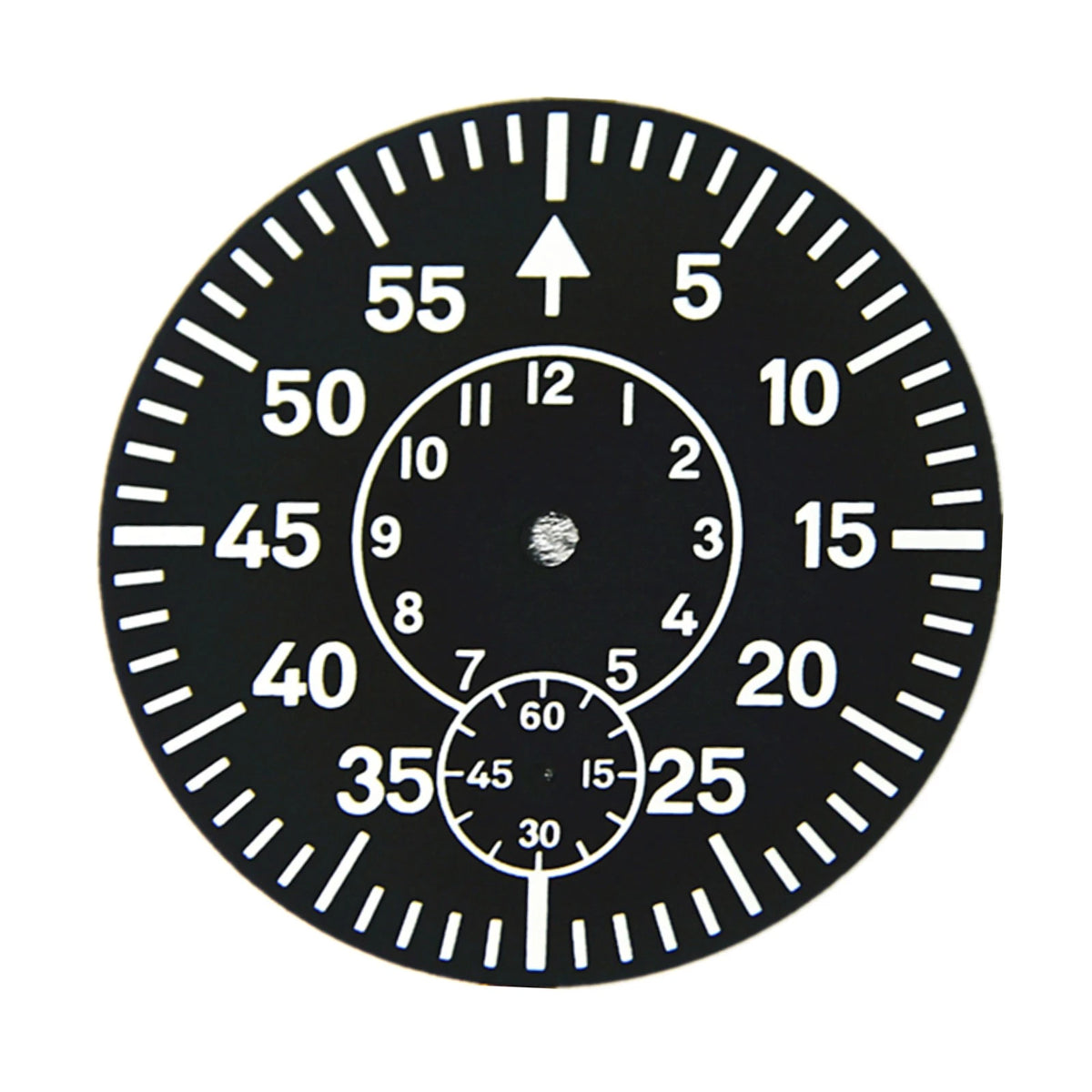 1Pc Watch Dial Plate Green Luminous Second At 6 For ETA 6498 For Seagull ST3620
