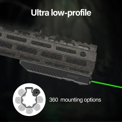 SOLOFISH Green Laser Sight Compatible with Polymer- Mlok, Mlok