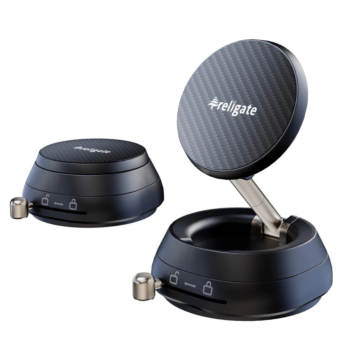 Treligate 2026 Upgraded Vacuum Magnetic Phone Holder, [108+ LBS] Heavy Black