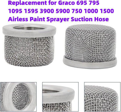 Pump Inlet Strainer 1" NPT Thread Stainless Steel Screen Filter Fits Silver