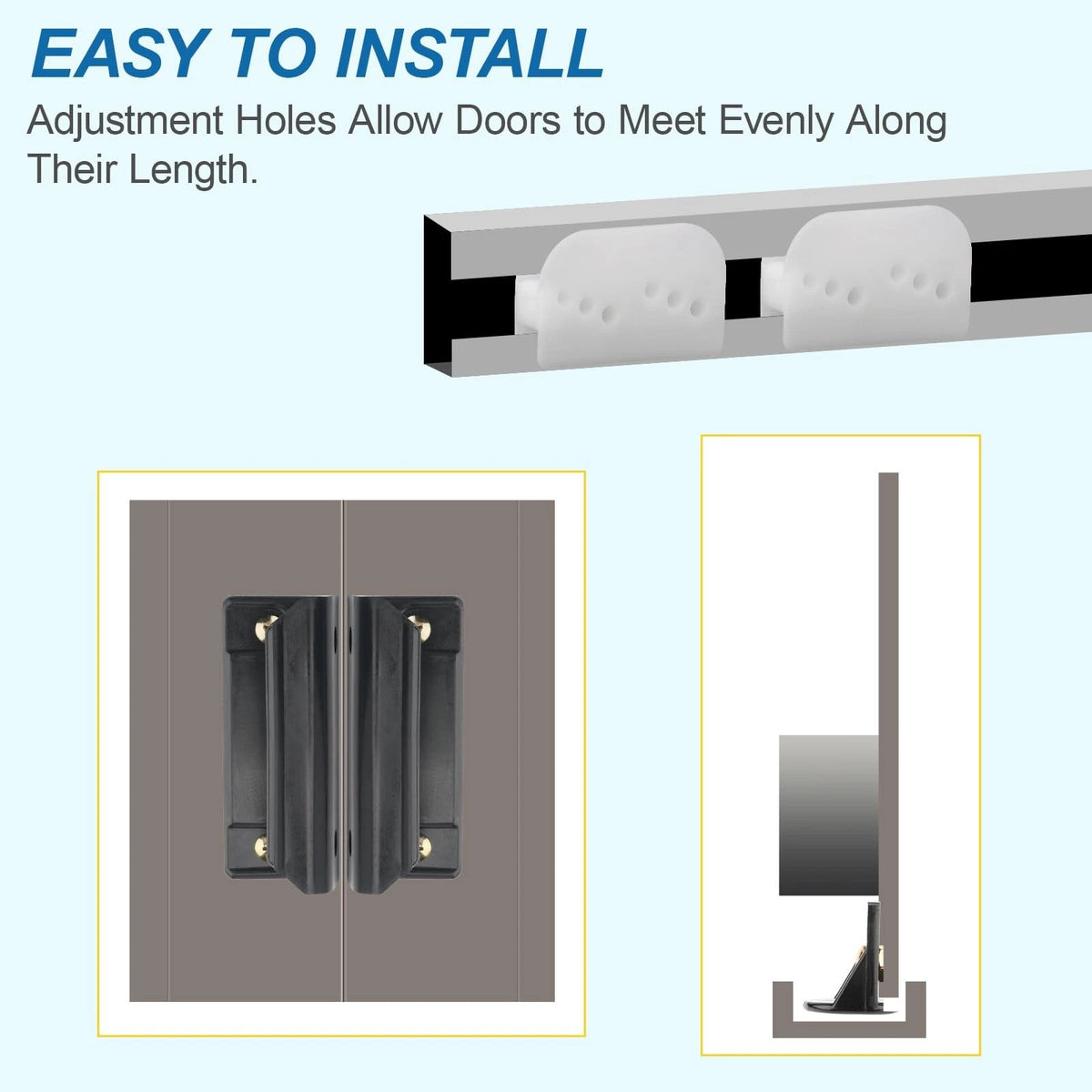 EAORBD DK100-A Shed Door Tune-Up Kit for Arrow Sliding 1 Pack, Black, White