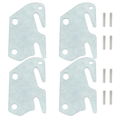 Hordion 4Pcs Wood Bed Rail Hook Plates, Plates with Screws for Bed...