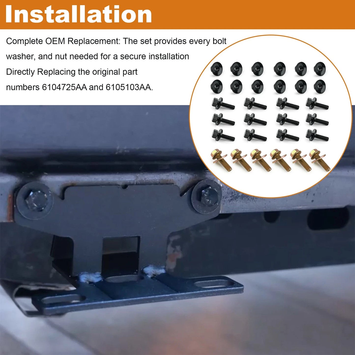 Heavy-Duty Mounting Hardware for Jeep JK & JL 4-Door Side Steps