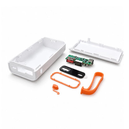 White 2 Slots 21700 Power Bank Case Cage  Durable Portable For PC/ Smartphone,