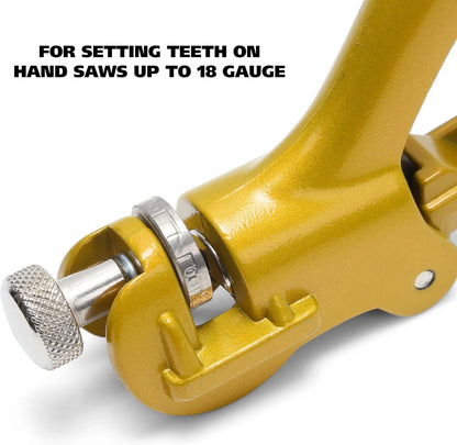 GreatNeck SS7 Saw Set Tool, Adjusts Teeth on Hand Saws, 5–11 1-Pack, Yellow