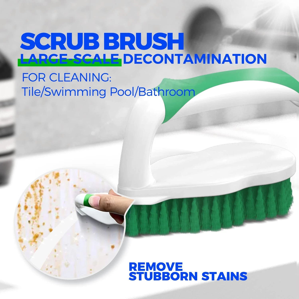 Holikme 7 Pack Cleaning Brush Scrub Kitchen 5 Piece Set, Green