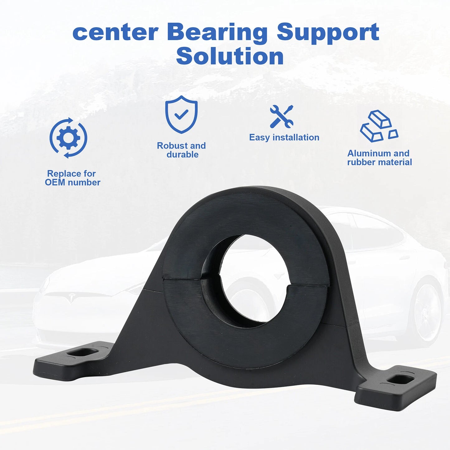 For Dodge Charger Challenger Scat Pack & Center Bearing Support Solution Black
