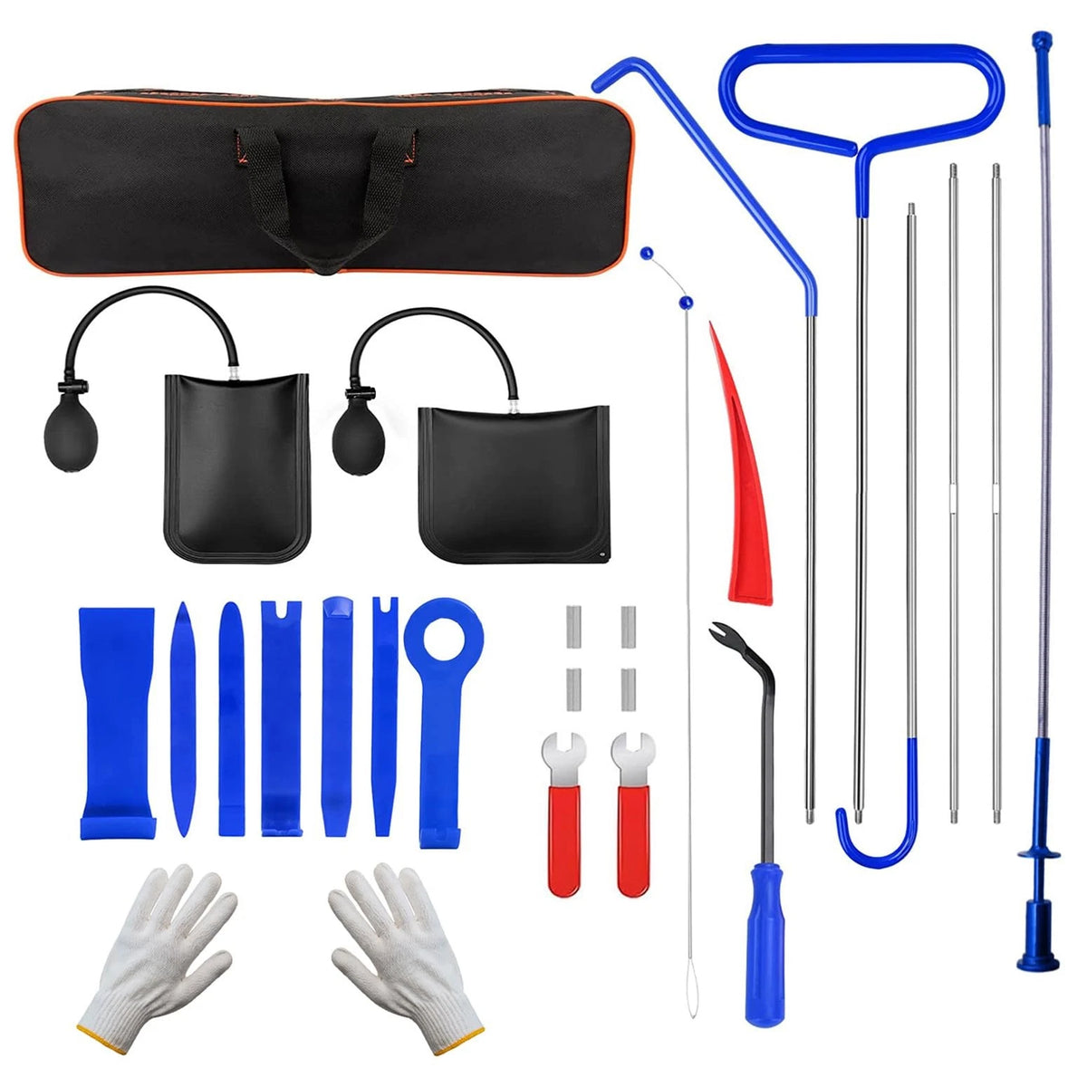 LYINGUO Portable Automotive Tool Set, 27PCS Blue