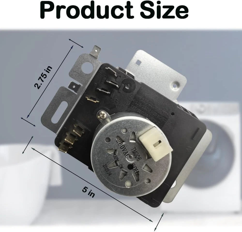 W10745655 Dryer Timer, Compatible with Whirlpool, Amana, Maytag, Black