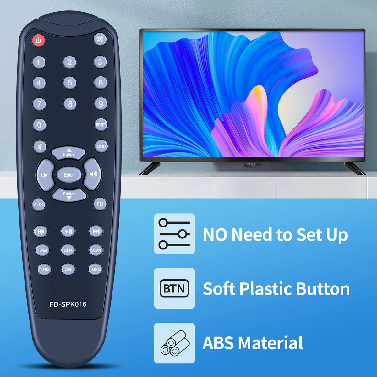 For F&D FD-SPK016 F580X Bluetooth Multimedia Wired Tower Speaker Remote Control