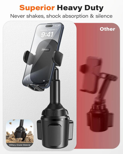 APPS2Car Universal Car Cup Phone Holder | Quick Extension Long Arm | Black