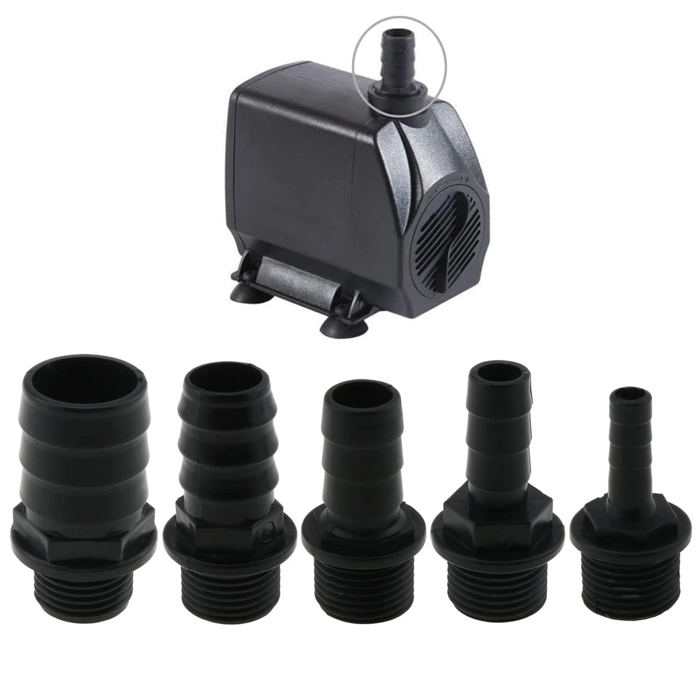 LUORNG 5IN1 Nozzles Kit for Fountain Pump, Aquarium, Fish Tank, Pond,...