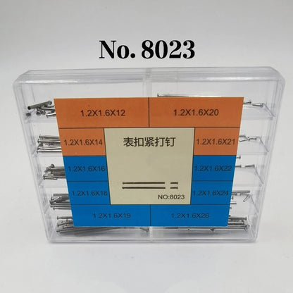100Pcs/Box 12-26mm Steel Watch Band Pressure Bars Pins Neddles Repairing Tool