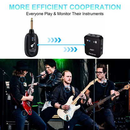 Rechargeable Wireless 2.4GHz In-Ear Monitor IEM System Transmitter Receiver Set