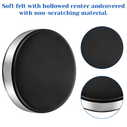 Classicseali 2pcs Watch Cushion, Round Leather Movement Black + Silver