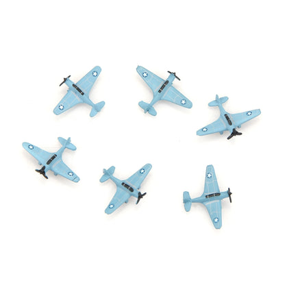6PCS/Set 1cm 1/1000 US Aircraft Carrier TBD High Simulation Plane Model E