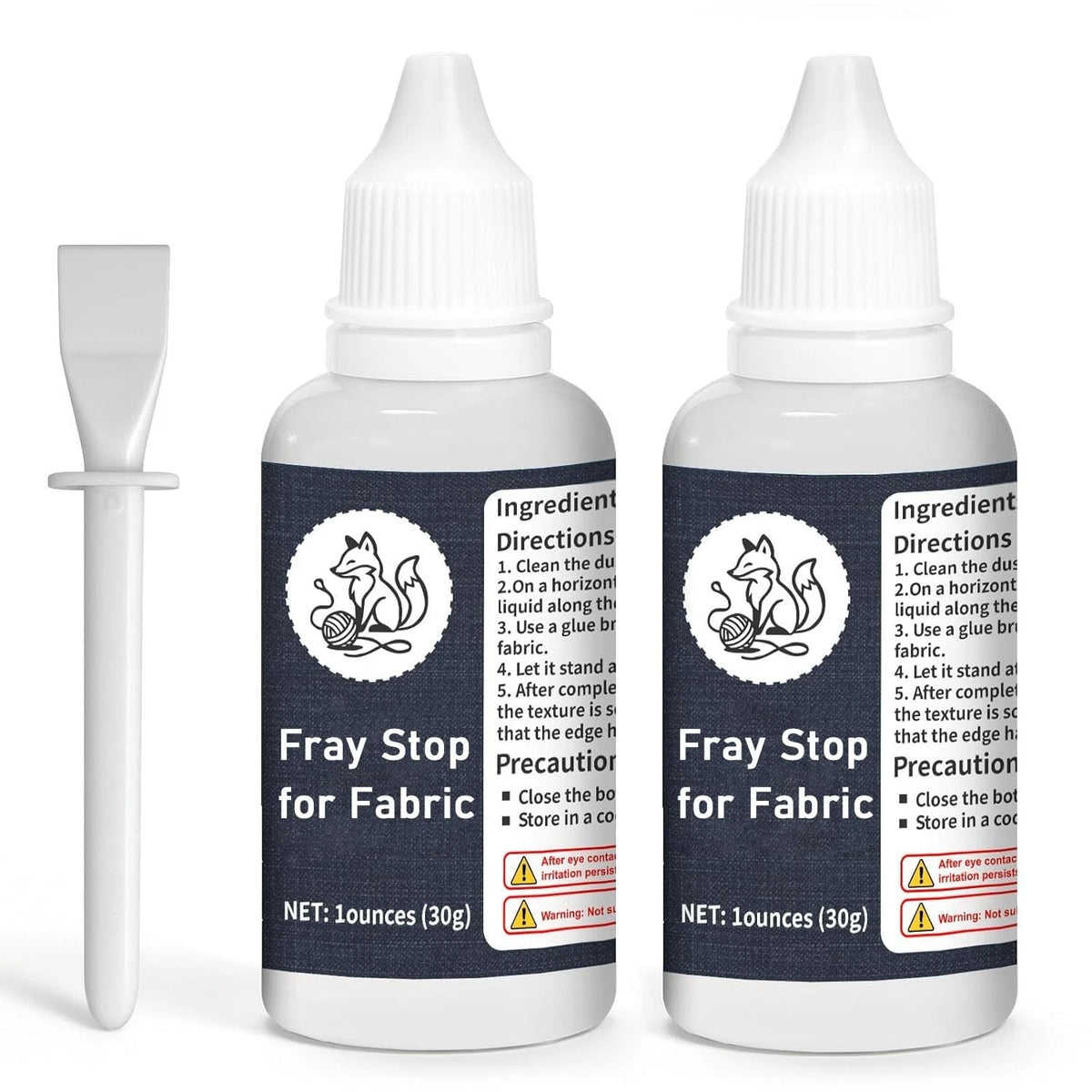 2pcs Fray Stop for Fabric, Prevents Textile from Wearing and Unraveling Clear