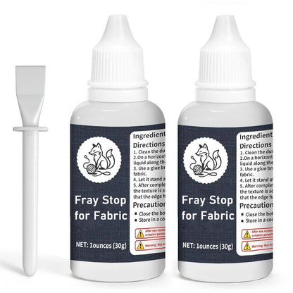 2pcs Fray Stop for Fabric, Prevents Textile from Wearing and Unraveling Clear