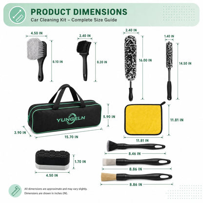 Yungeln 11 PCS Car Wheel Brush kit,Wheel Cleaner Set with and...